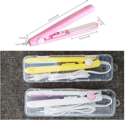 2024 New Purple Werdeny Mini Ceramic Hair Curler & Straightener, 2-in-1 Curling Iron with 1/2 Inch Barrel for Short and Fine Hair Avelisse