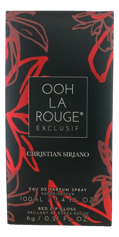 Ooh La Rouge Exclusif by Christian Siriano for Women - 2 Piece Gift Set: 3.4 oz Eau de Parfum Spray + 0.21 oz Red Lip Gloss Avelisse