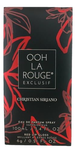Ooh La Rouge Exclusif by Christian Siriano for Women - 2 Piece Gift Set: 3.4 oz Eau de Parfum Spray + 0.21 oz Red Lip Gloss Avelisse