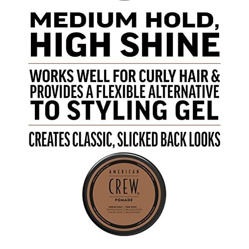 American Crew Men's Hair Pomade Duo Gift Set – Medium Hold & High Shine, Travel Size 2.35 oz Each Avelisse