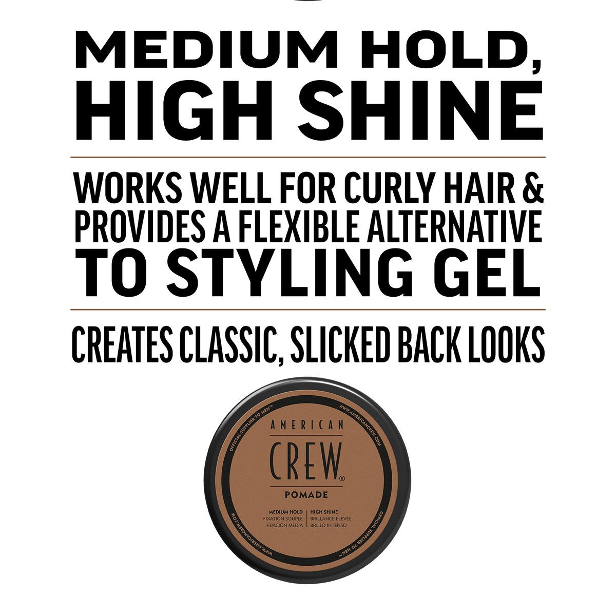American Crew Men's Hair Pomade Duo Gift Set – Medium Hold & High Shine, Travel Size 2.35 oz Each Avelisse