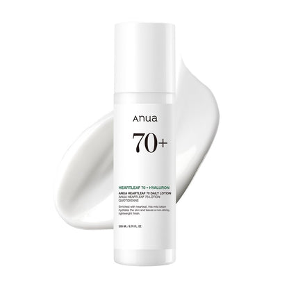 Anua Heartleaf Daily Lotion - Lightweight Face Moisturizer with Hyaluronic Acid for Sensitive Skin, Korean Skincare (200ml) Avelisse