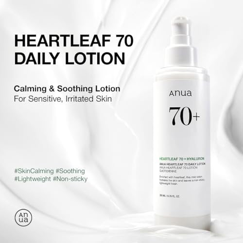 Anua Heartleaf Daily Lotion - Lightweight Face Moisturizer with Hyaluronic Acid for Sensitive Skin, Korean Skincare (200ml) Avelisse