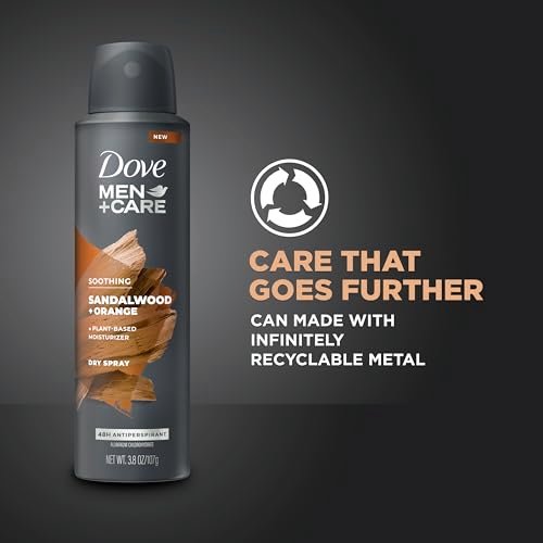 Dove Men+Care Dry Spray Antiperspirant Variety 4-Pack – 72H Sweat & Odor Protection, Non-Irritating with Vitamin E, 3.8 oz Each Avelisse
