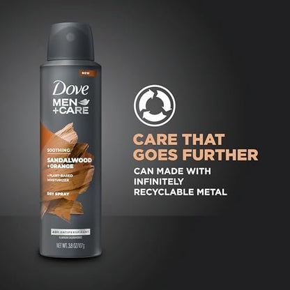 Dove Men+Care Dry Spray Antiperspirant Variety 4-Pack – 72H Sweat & Odor Protection, Non-Irritating with Vitamin E, 3.8 oz Each Avelisse
