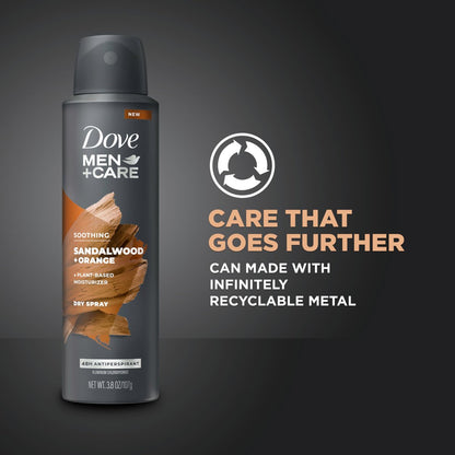 Dove Men+Care Dry Spray Antiperspirant Variety 4-Pack – 72H Sweat & Odor Protection, Non-Irritating with Vitamin E, 3.8 oz Each Avelisse