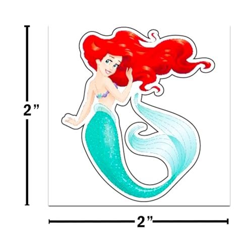 Disney Princess Temporary Tattoos Party Favors – 72 Perforated 2x2 Inch Tattoos for Kids, Disney Princess Party Supplies Avelisse