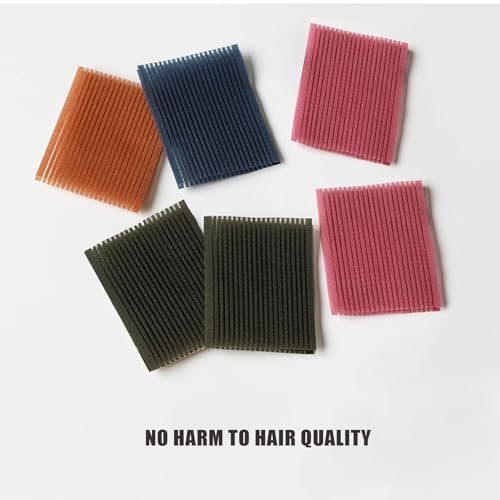 Snmzlc Hair Pad Pack 16 PCS - Bangs Patch for Men and Women, Nylon Hair Clips for Sectioning and Styling (Pink, Coffee, Dark Green, Dark Blue) - görsel 8