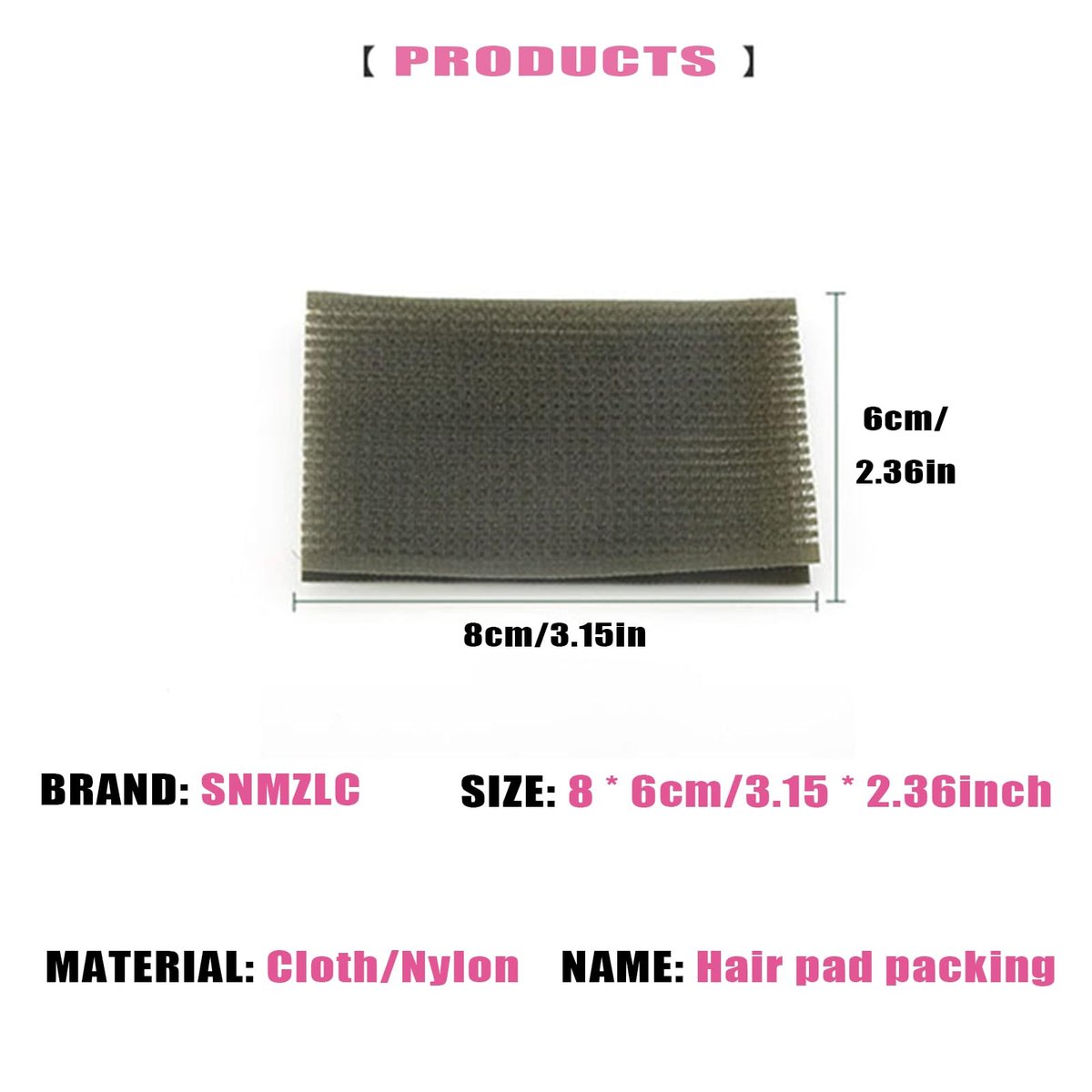 Snmzlc Hair Pad Pack 16 PCS - Bangs Patch for Men and Women, Nylon Hair Clips for Sectioning and Styling (Pink, Coffee, Dark Green, Dark Blue) - görsel 3