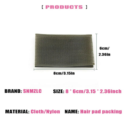 Snmzlc Hair Pad Pack 16 PCS - Bangs Patch for Men and Women, Nylon Hair Clips for Sectioning and Styling (Pink, Coffee, Dark Green, Dark Blue)