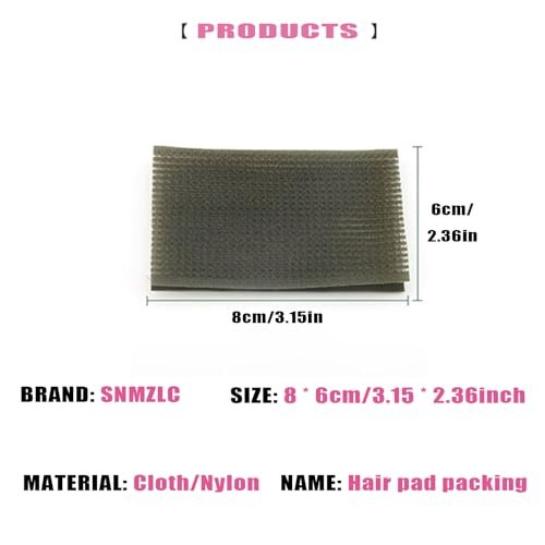 Snmzlc Hair Pad Pack 16 PCS - Bangs Patch for Men and Women, Nylon Hair Clips for Sectioning and Styling (Pink, Coffee, Dark Green, Dark Blue) - görsel 4