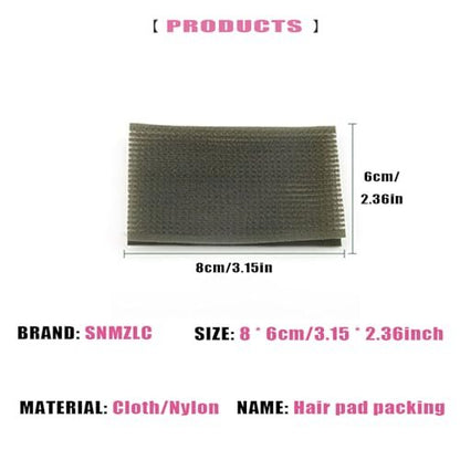 Snmzlc Hair Pad Pack 16 PCS - Bangs Patch for Men and Women, Nylon Hair Clips for Sectioning and Styling (Pink, Coffee, Dark Green, Dark Blue)