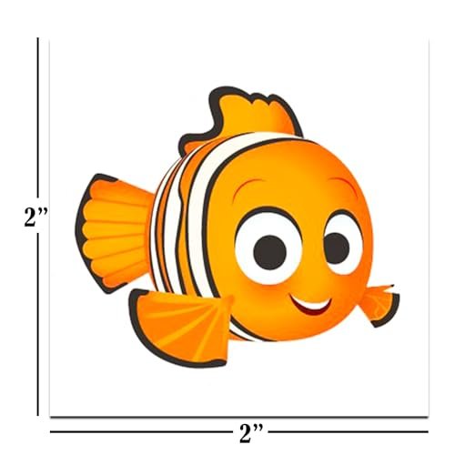 Disney Finding Nemo Temporary Tattoos Party Favors Bundle - 72 Perforated Individual 2x2 Inch Tattoos for Kids, Boys, Girls - Finding Dory Party Supplies Avelisse