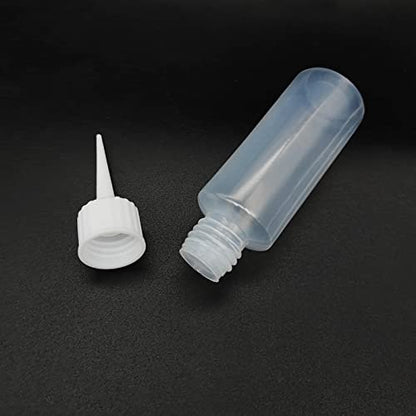 BlingKingdom 6-Pack 50ml Squeeze Applicator Bottles – Precision Plastic Glue Bottles for Hair Salon, Paint Art, Crafts, and Liquids