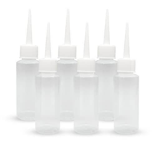 BlingKingdom 6-Pack 50ml Squeeze Applicator Bottles – Precision Plastic Glue Bottles for Hair Salon, Paint Art, Crafts, and Liquids - görsel 2