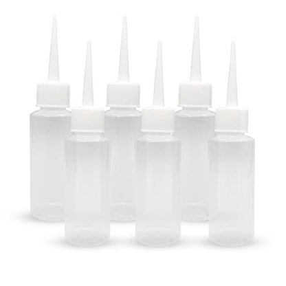 BlingKingdom 6-Pack 50ml Squeeze Applicator Bottles – Precision Plastic Glue Bottles for Hair Salon, Paint Art, Crafts, and Liquids