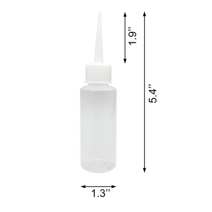 BlingKingdom 6-Pack 50ml Squeeze Applicator Bottles – Precision Plastic Glue Bottles for Hair Salon, Paint Art, Crafts, and Liquids