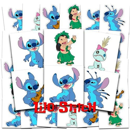 Disney Lilo and Stitch Temporary Tattoos – 72 Pack Party Favors for Kids, Boys, Girls