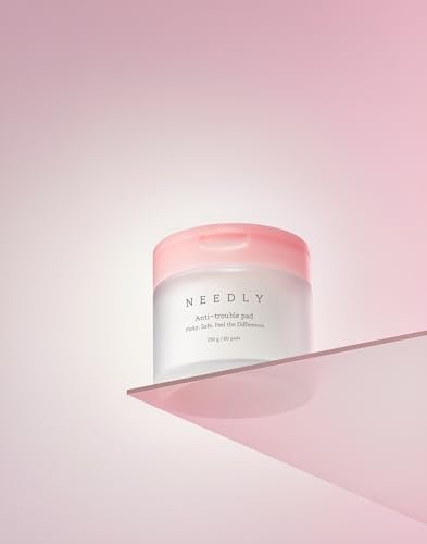 NEEDLY Anti-Trouble Pad - Exfoliating & Sebum Improvement with Quadruple Peeling Complex - 60 Count for Acne-Prone Skin