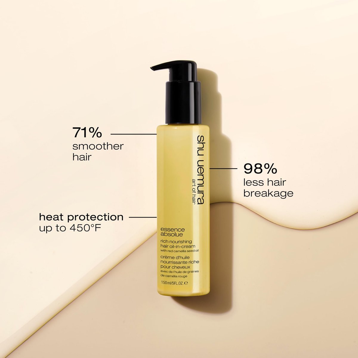 shu uemura art of hair Essence Absolue Nourishing Cream - Heat & UV Protection, Hydrating Hair Cream for All Hair Types, 5 Fl Oz Avelisse