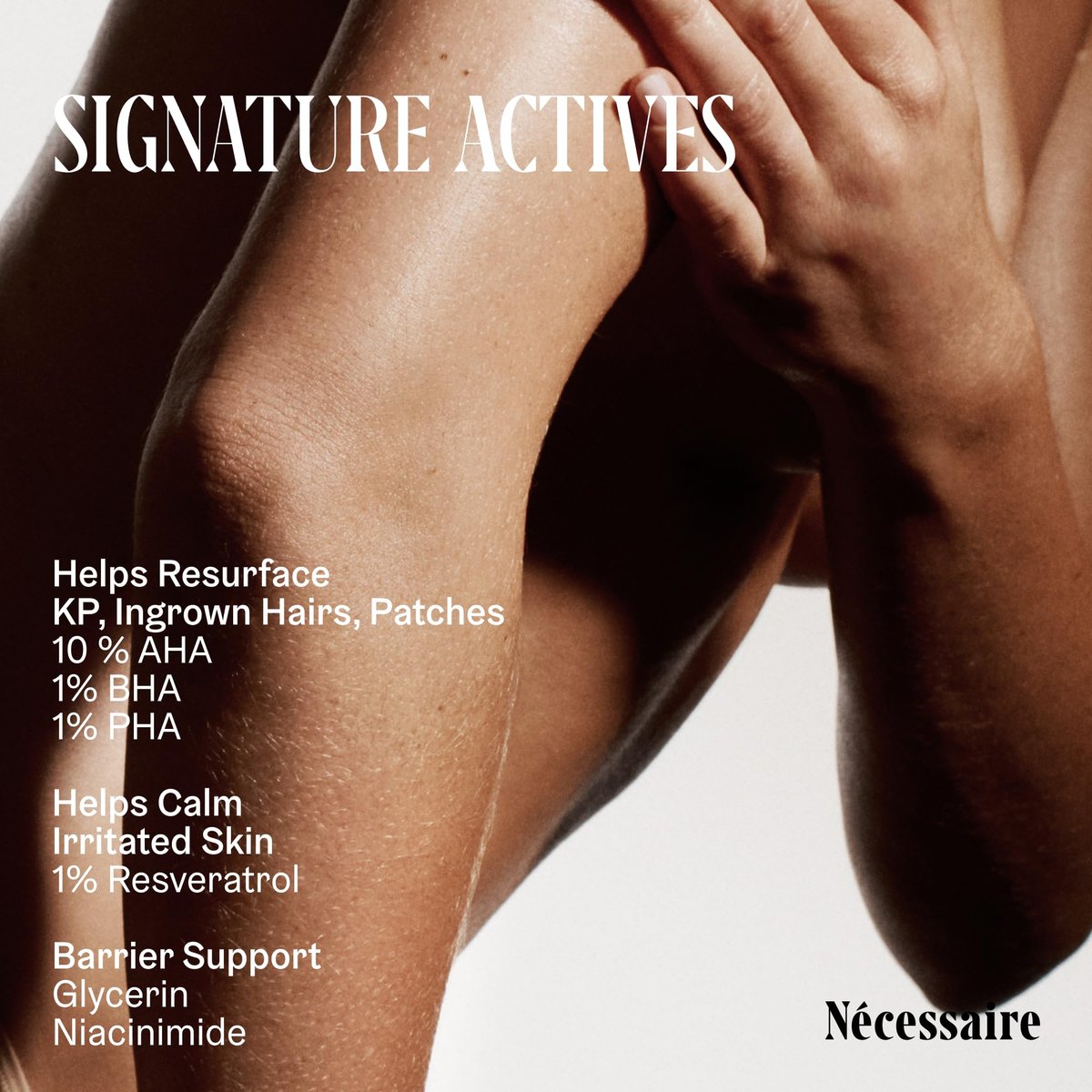 Nécessaire The Body Peel – Resurfacing Serum with 10% AHA, 1% BHA, 1% PHA for KP, Ingrowns, Strawberry Skin & Discoloration – Dermatologist-Tested, Hypoallergenic, Non-Comedogenic (150ml) Avelisse