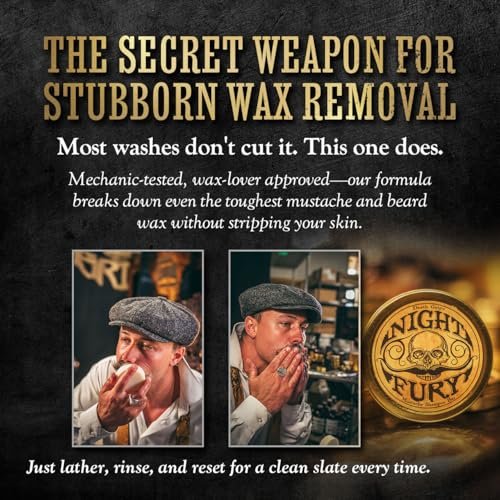 Beard & Mustache Wash 4oz Shampoo Bar Night Fury | Natural Beard Care | Men's Face Wash | Goat’s Milk Shampoo Bar Avelisse