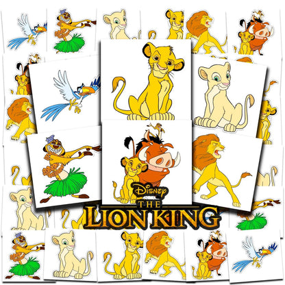 Disney Lion King Temporary Tattoos Party Favors Bundle - 72 Perforated Individual 2" x 2" Tattoos for Kids, Boys, Girls - Lion King Party Supplies