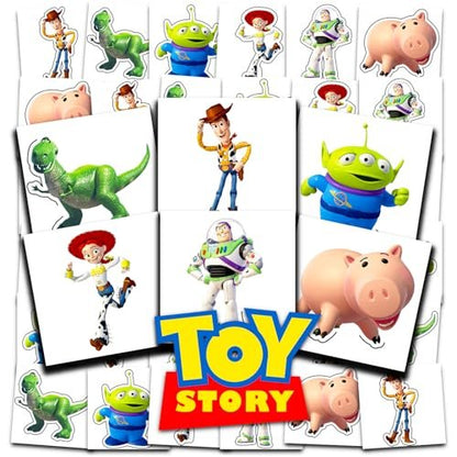 Disney Toy Story Temporary Tattoos Bundle – 72 Individual 2" x 2" Tattoos for Kids, Boys & Girls – Toy Story Party Favors & Supplies