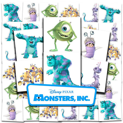 Disney Monsters Inc Temporary Tattoos Party Favors Bundle – 72 Perforated 2x2 Inch Tattoos for Kids, Boys, Girls | Monsters Inc Party Supplies