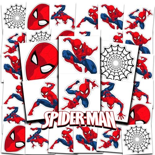 Marvel Spider-Man Temporary Tattoos Party Favors - 72 Count, 2" x 2" Each, for Kids and Boys - görsel 2