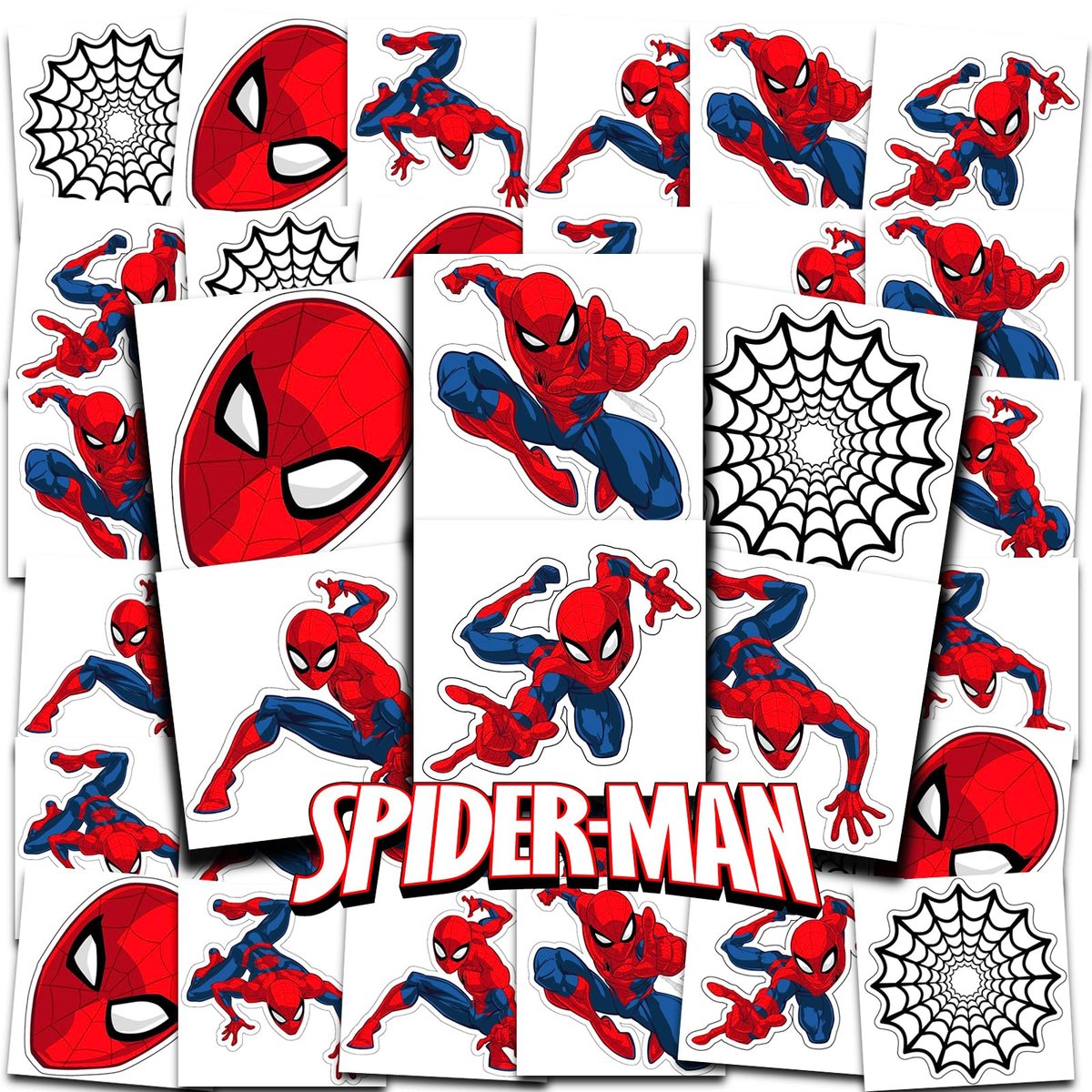Marvel Spider-Man Temporary Tattoos Party Favors - 72 Count, 2" x 2" Each, for Kids and Boys - görsel 1