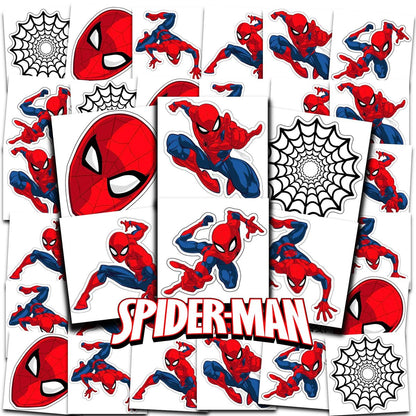 Marvel Spider-Man Temporary Tattoos Party Favors - 72 Count, 2" x 2" Each, for Kids and Boys