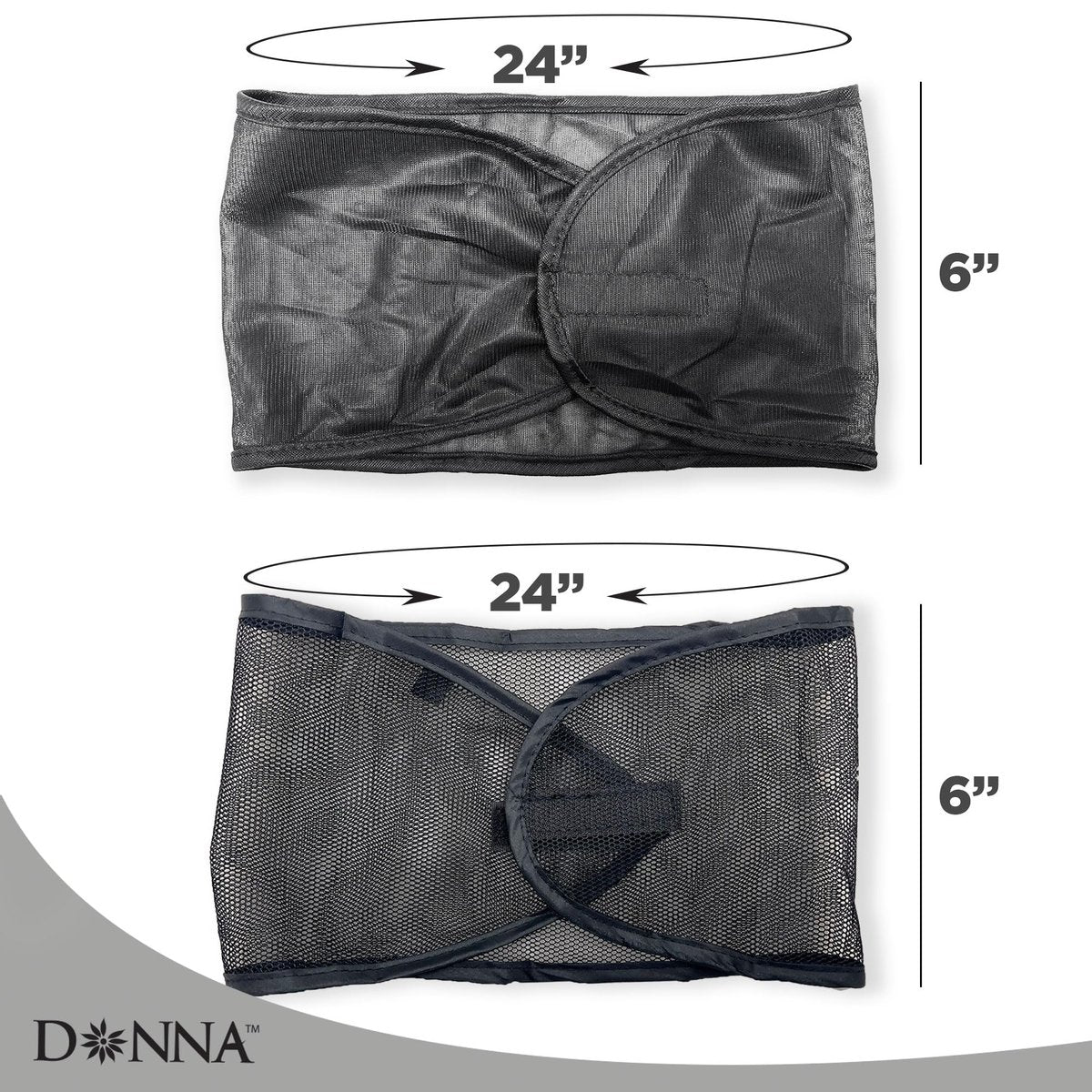 DONNA Satin Wrap & Mesh Wrap 2-Piece Set – Breathable Mesh Head and Satin Cap for Pixie Cut, Short Hair, and Everyday Styling (Black, One Size) - görsel 9