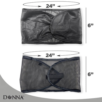 DONNA Satin Wrap & Mesh Wrap 2-Piece Set – Breathable Mesh Head and Satin Cap for Pixie Cut, Short Hair, and Everyday Styling (Black, One Size)