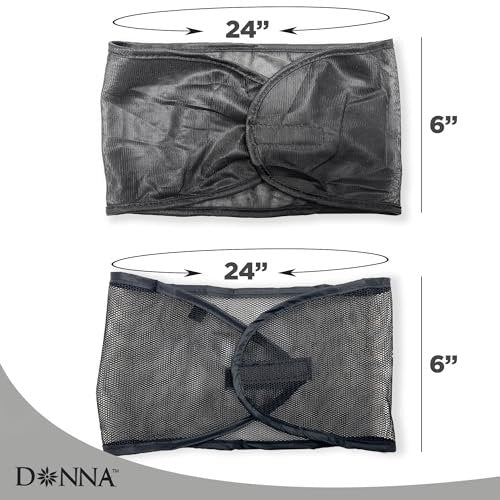 DONNA Satin Wrap & Mesh Wrap 2-Piece Set – Breathable Mesh Head and Satin Cap for Pixie Cut, Short Hair, and Everyday Styling (Black, One Size) - görsel 10