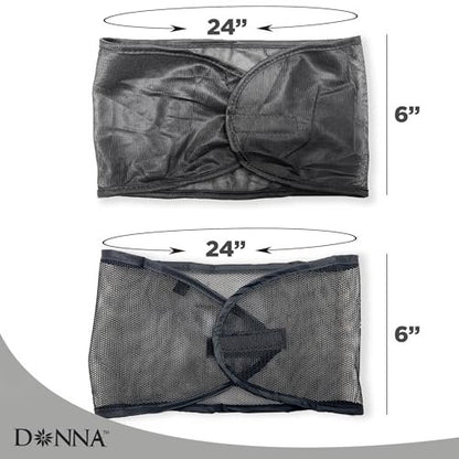 DONNA Satin Wrap & Mesh Wrap 2-Piece Set – Breathable Mesh Head and Satin Cap for Pixie Cut, Short Hair, and Everyday Styling (Black, One Size)