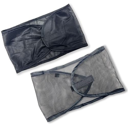 DONNA Satin Wrap & Mesh Wrap 2-Piece Set – Breathable Mesh Head and Satin Cap for Pixie Cut, Short Hair, and Everyday Styling (Black, One Size) - görsel 2