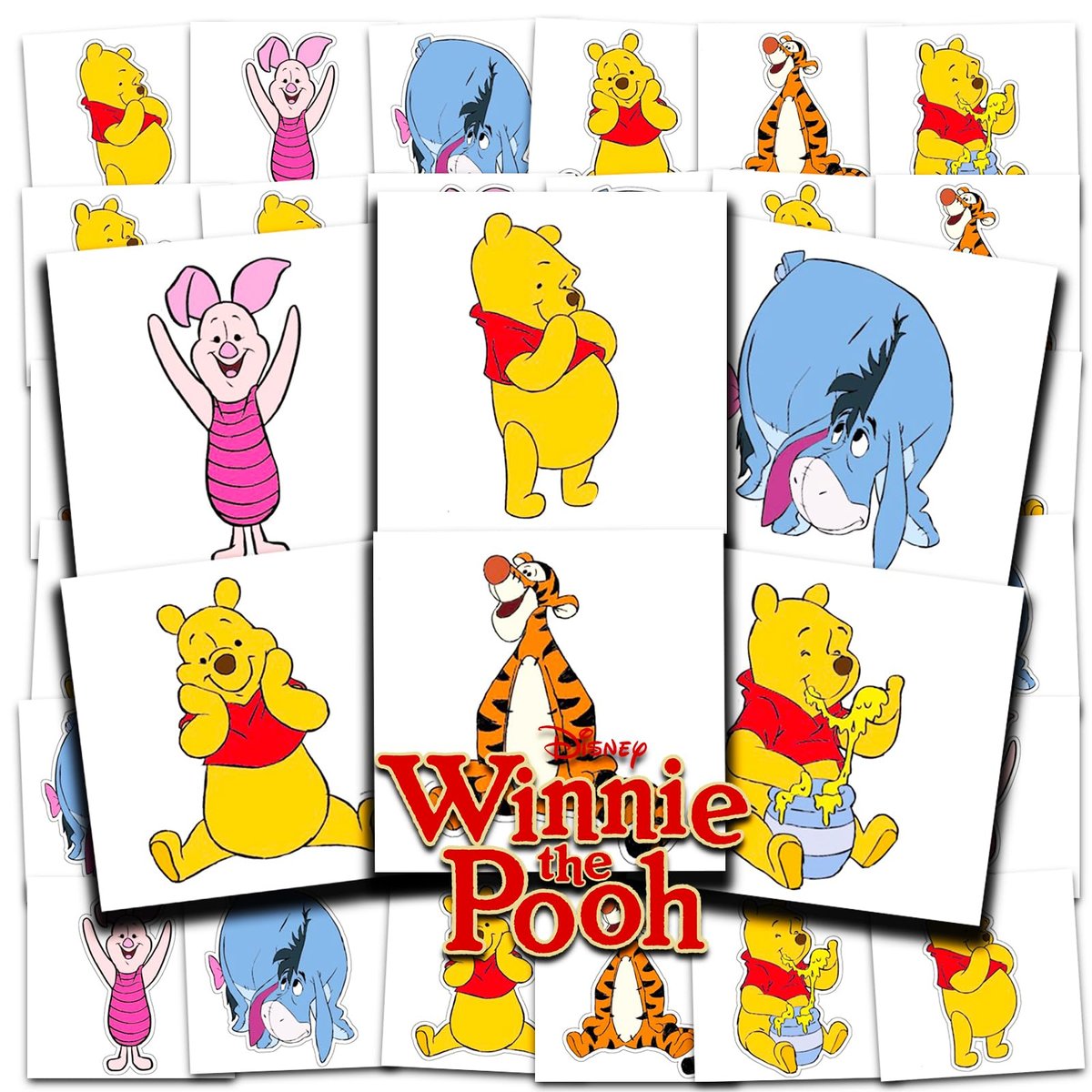 Disney Winnie the Pooh Temporary Tattoos for Kids - 72 Pack Party Favors Bundle - görsel 1