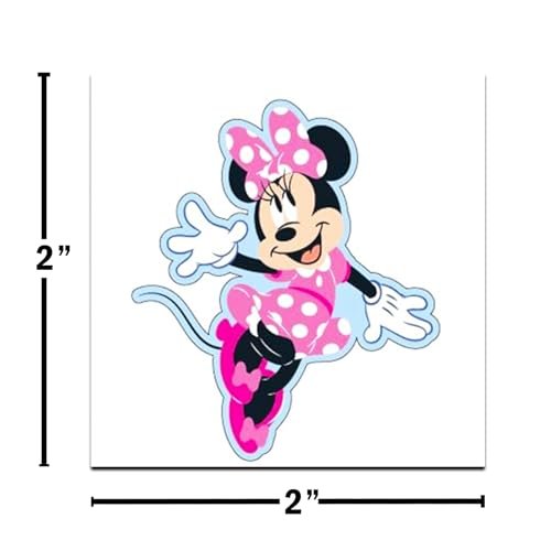 Disney Minnie Mouse Temporary Tattoos Party Favors Bundle – 72 Individual 2" x 2" Tattoos for Kids, Boys, Girls (Minnie Mouse Party Supplies) - görsel 4
