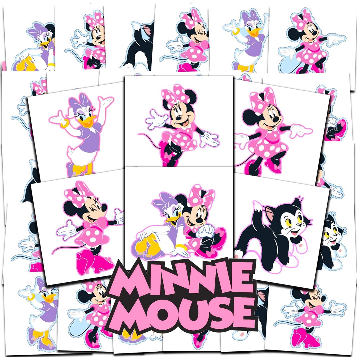 Disney Minnie Mouse Temporary Tattoos Party Favors Bundle – 72 Individual 2" x 2" Tattoos for Kids, Boys, Girls (Minnie Mouse Party Supplies) - görsel 1