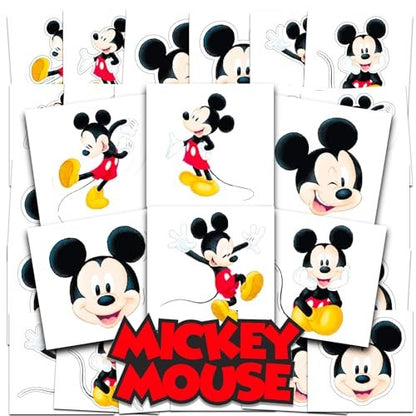 Disney Mickey Mouse Temporary Tattoos Party Favors – 72 Count Bundle for Kids