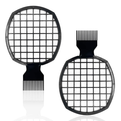 Kootinn 2Pcs Upgraded Twist Combs Hair Sponge Brush for Curls - Dual-Sided, Ergonomic, ABS Material, Lasts Over a Year