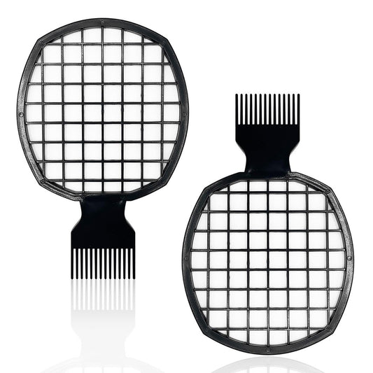 Kootinn 2Pcs Upgraded Twist Combs Hair Sponge Brush for Curls - Dual-Sided, Ergonomic, ABS Material, Lasts Over a Year