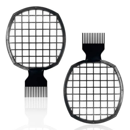 Kootinn 2Pcs Upgraded Twist Combs Hair Sponge Brush for Curls - Dual-Sided, Ergonomic, ABS Material, Lasts Over a Year