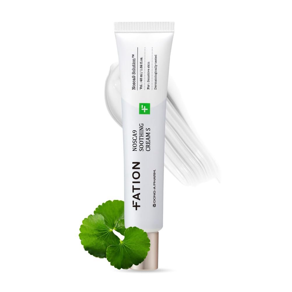 NOSCA9 Soothing Cream S - Soothing Barrier Cream with 5-Layer Ceramide Complex & Live Fresh Cica, For Sensitive & Irritated Skin, Korean Skincare (1.52 Fl Oz) Avelisse