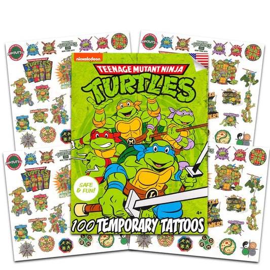 Teenage Mutant Ninja Turtles Temporary Tattoos for Kids Bundle – 100 TMNT Tattoos, Party Favors for Boys & Girls