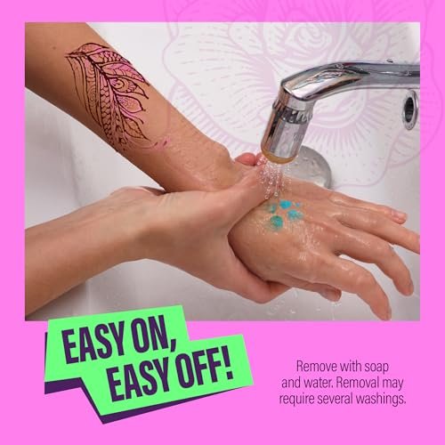Pretty Me Temporary Tattoos Markers - Henna Body Art Kit for Girls & Adults - Skin-Safe Pens for Teen Gifts - Cool Birthday Ideas for Ages 12-18 Avelisse