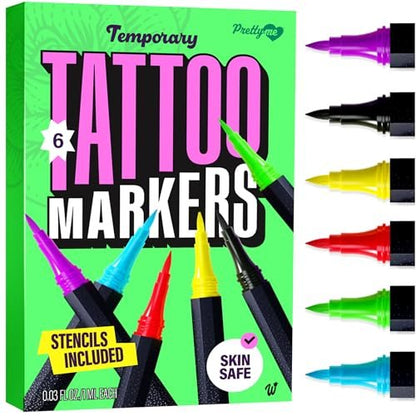 Pretty Me Temporary Tattoos Markers - Henna Body Art Kit for Girls & Adults - Skin-Safe Pens for Teen Gifts - Cool Birthday Ideas for Ages 12-18 Avelisse