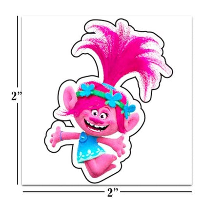 DreamWorks Trolls Temporary Tattoos for Kids – 72 Count Party Favors Bundle, 2x2 Inch Perforated Individual Tattoos