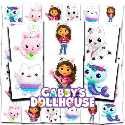 Gabby's Dollhouse Tattoos Party Favors Bundle – 72 Temporary Tattoos for Kids, Party Supplies